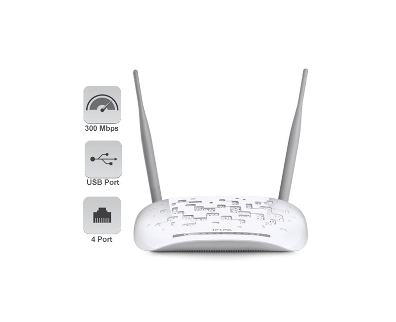Tp-Link TD-W9970 300M 4P VDSL/ADSL Modem Router resmi