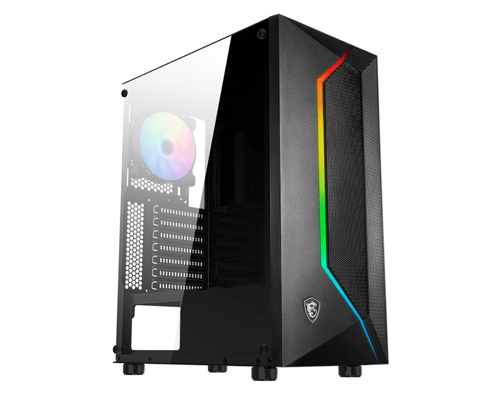 MSI MAG VAMPIRIC 100R TEMPERLI CAM  1 X A-RGB FAN 1 X 120MM FAN ATX GAMING BILGISAYAR KASASI resmi