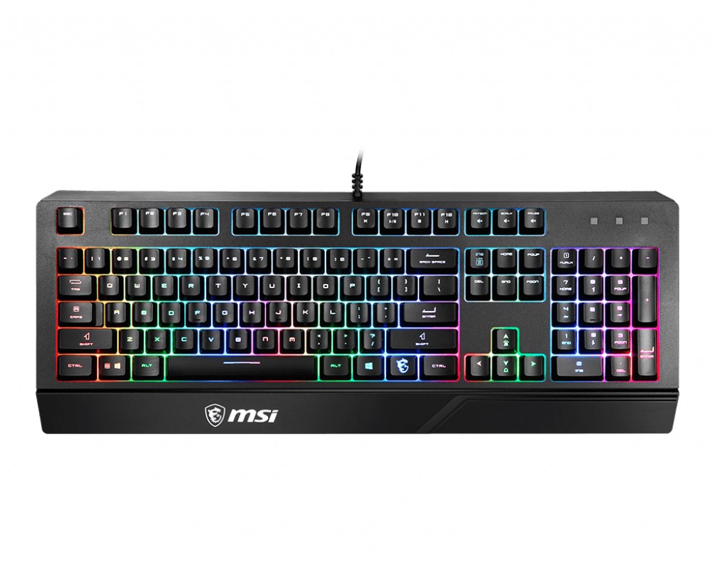 MSI GG VIGOR GK20 TR GAMING KEYBOARD RAINBOW ARKA AYDINLATMA ANTIGHOSTING MEMBRAN SIVI DOKULMESINE DAYANIKLI OYUNCU KLAVYESI TURKCE Q resmi