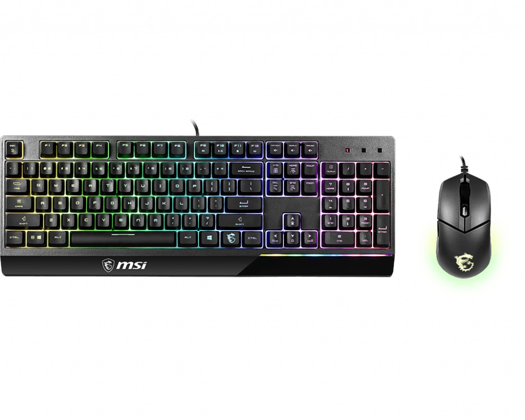 MSI GG VIGOR GK30 COMBO TR GAMING KEYBOARD VE CLUTCH GM11 GAMING MOUSE resmi