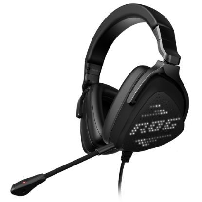 ASUS ROG DELTA S ANIMATE 7.1 ESS QUAD-DAC AI-MIC ÖZELLİKLİ DAİRESEL RGB AYDINLATMA USB-C BAĞLANTILI PC/PS4/XBOX/NINTENDO VE MOBİL OYUNLAR İÇİN RGB OYUNCU KULAKLIĞI resmi