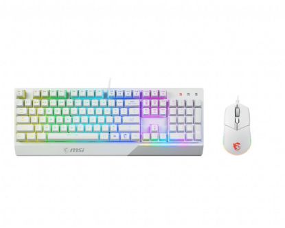 MSI GG VIGOR GK30 COMBO WHITE TR GK30 OYUNCU KLAVYESI BEYAZ VE CLUTCH GM11 OYUNCU FARESI BEYAZ resmi