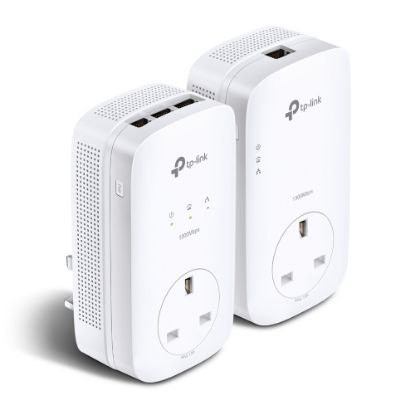 TP-LINK TL-PA8033P KIT AV1300 3 PORTLU GIGABIT PASSTHROUGH POWERLINE BAŞLANGIÇ KİTİ resmi