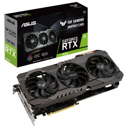 ASUS GEFORCE TUF-RTX3070-O8G-V2-GAMING 8GB GDDR6 256bit 1845MHz OC 2xHDMI 3xDP RGB EKRAN KARTI resmi