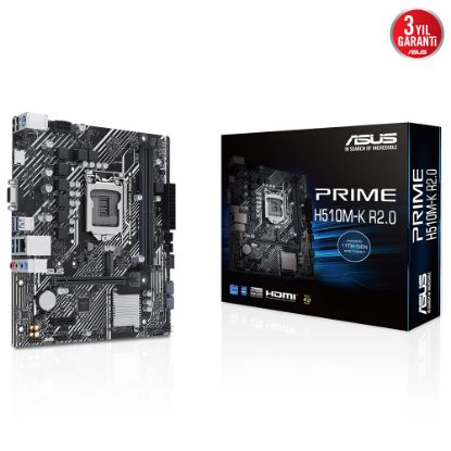 ASUS MB PRIME H510M-K R2.0 Intel H510 LGA1200 DDR4 3200 HDMI VGA M2 USB3.2 mATX ASUS 5X PROTECTION III Armoury Crate AI Suite 3 resmi