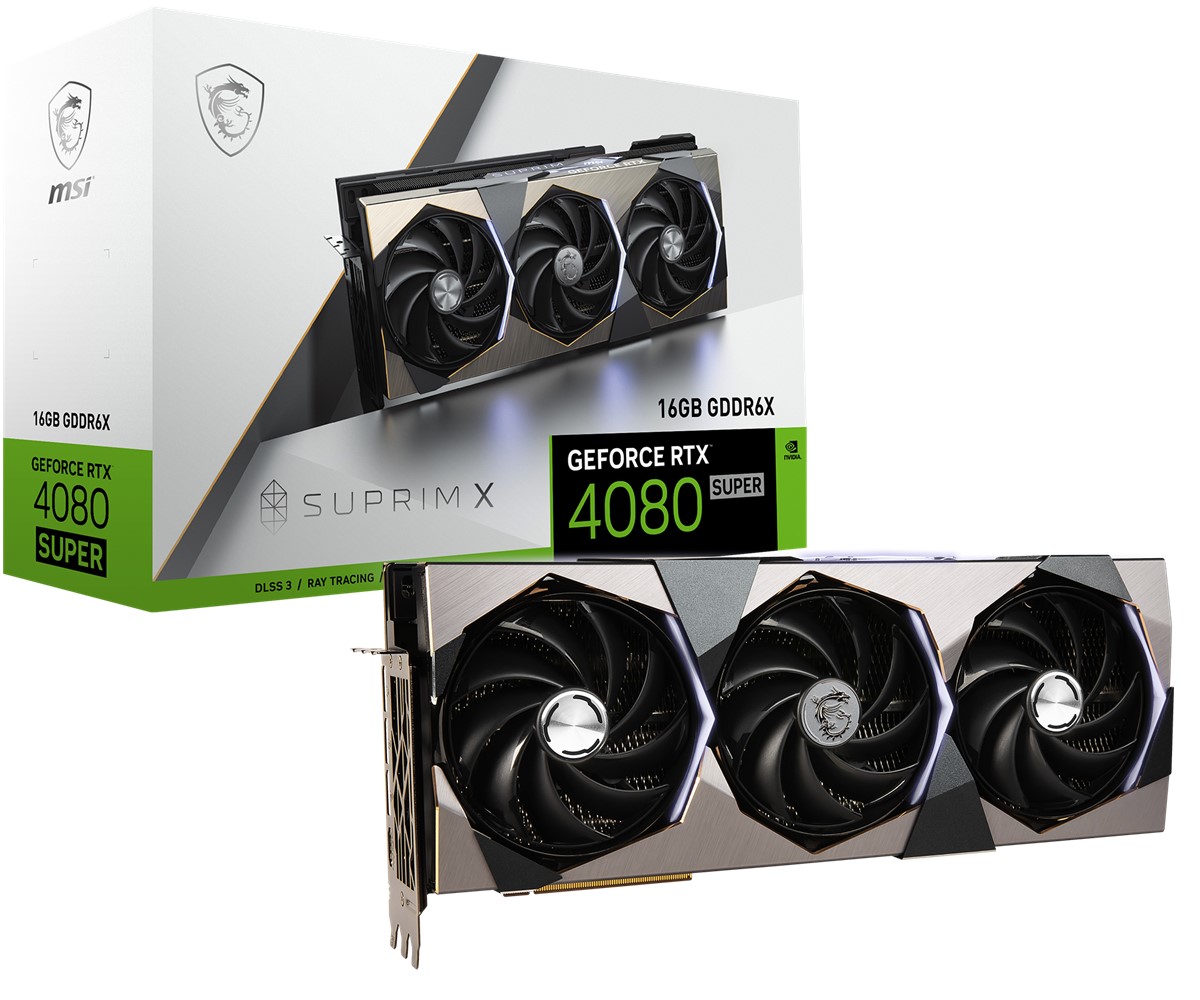 MSI VGA GEFORCE RTX 4080 SUPER 16G SUPRIM X RTX4080 SUPER 16GB GDDR6X 256B DX12 PCIE 4.0 X16 (3XDP 1XHDMI) resmi