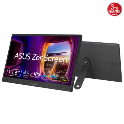 ASUS ZENSCREEN MB166CR 15.6 IPS 1920x1080 5MS USB-C 3YIL MAT EKRAN,360° DAYANAKLI STAND, DUSUK MAVI ISIK TASINABILIR USB MONITOR resmi