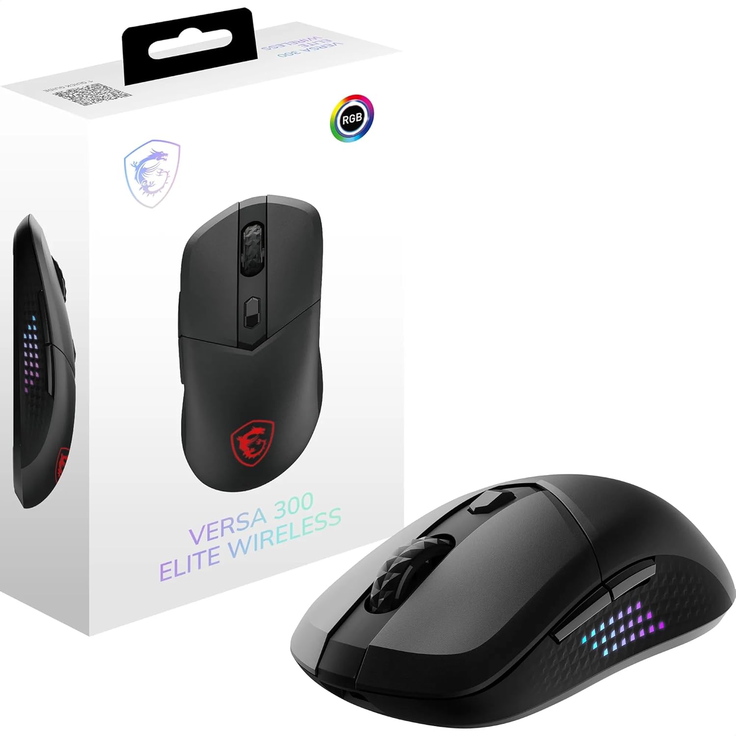 MSI GG VERSA 300 ELITE WIRELESS 2.4 GHz KABLOSUZ Bluetooth 5.3 USB 2.0 KABLOSUZ MOUSE resmi