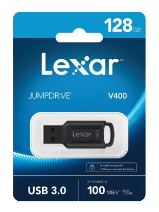 LEXAR 128GB LJDV400128G-BNBNG JUMPDRIVE V400 USB 3.0 FASH DRIVE 100MB/S READ resmi