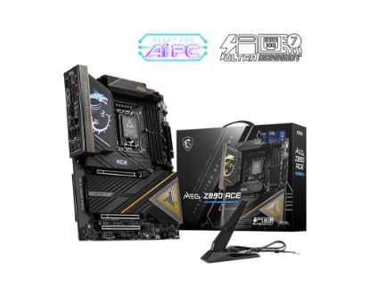 MSI MB MEG Z890 ACE SOKET 1851 DDR5 9200MHZ(OC) USB 20Gbps 5xM.2 2xTB4 HDMI DISPLAY 10G LAN WIFI7 ATX resmi