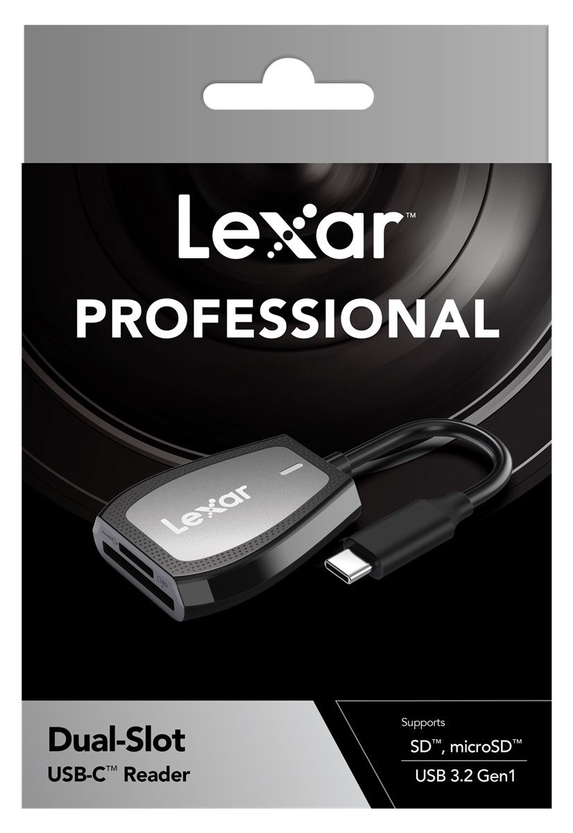 LEXAR LRW470U-RNHNG CARD READER PROFESSIONAL USB-C DUAL-SLOT READER SUPPORT SD AND MICROSD UHS-II CARDS resmi