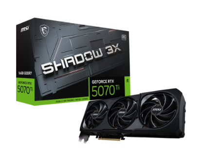 MSI VGA GEFORCE RTX 5070 TI 16G SHADOW 3X OC RTX5070TI 16GB GDRR7 256 B DX12 PCIE 5.0 X16 (3XDP 1XHDMI) resmi