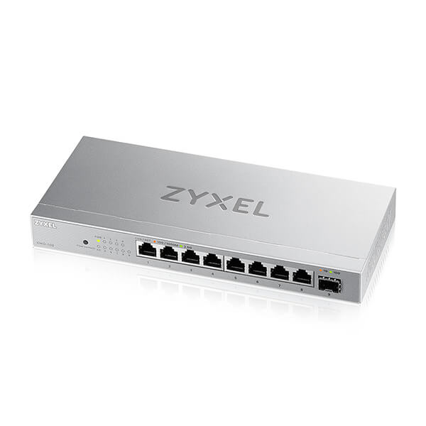 ZYXEL XMG-108 8 PORT 2.5G + 1G SFP/10G SFP+ MULTIGIGABIT METAL YONETILEMEZ DESKTOP SWITCH resmi