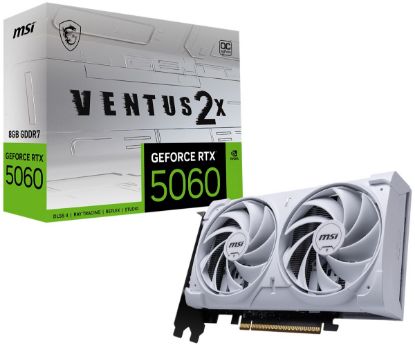 MSI VGA GEFORCE RTX 5060 8G VENTUS 2X OC WHITE RTX5060 8GB GDDR7 128B DX12 PCIE 5.0 X16 (3XDP 1XHDMI) resmi