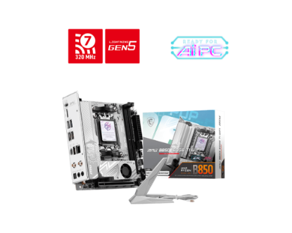MSI MPG B850I EDGE TI WIFI AM5 DDR5 8200MHZ(OC) HDMI 2X M.2 USB 20GBS 5G LAN WI-FI 7 MINI ITX resmi