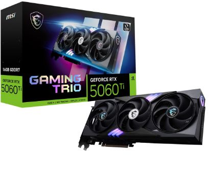 MSI VGA GEFORCE RTX 5060 TI 16G GAMING TRIO RTX5060TI 16GB GDDR7 128B DX12 PCIE 5.0 X16 (3XDP 1XHDMI) resmi
