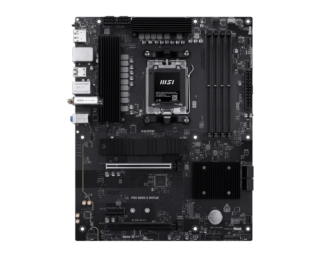 MSI MB PRO B850-S WIFI6E AM5 DDR5 8200MHZ(OC) HDMI DP 2x M.2 USB 10Gbs 2,5G LAN WI-FI 6E ATX resmi