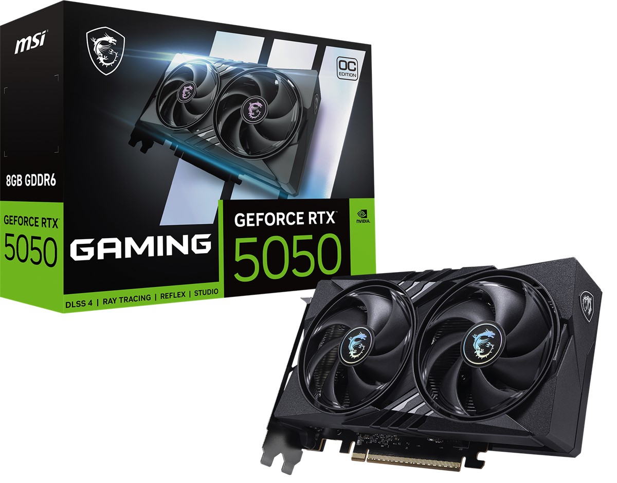 MSI VGA GEFORCE RTX 5050 8G GAMING OC RTX5050 8GB GDDR6 128B DX12 PCIE 5.0 X16 (3XDP 1XHDMI) resmi
