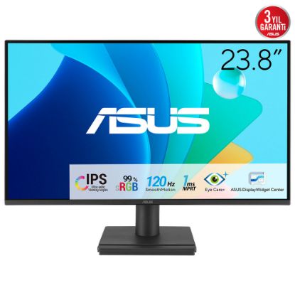 ASUS VA249HG 23.8 IPS 1920x1080 1ms 120Hz 300cd HDMI VGA VESA 3YIL EYECARE FLICKER-FREE DÜŞÜK MAVİ IŞIK 99%SRGB ÇERÇEVESİZ MONİTÖR resmi