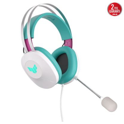 ASUS A303 TUF GAMING H1 GEN II MIKU KABLOLU GAMİNG KULAKLIK: 40 MM ASUS ESSENCE SÜRÜCÜLER, SANAL 7.1 SES, TEAMSPEAK ONAYLI MİKROFON, 297 GRAM HAFİF TASARIM, DAYANIKLI KULAK YASTIKLARI, TUF LOGO AYDINLATMASI resmi