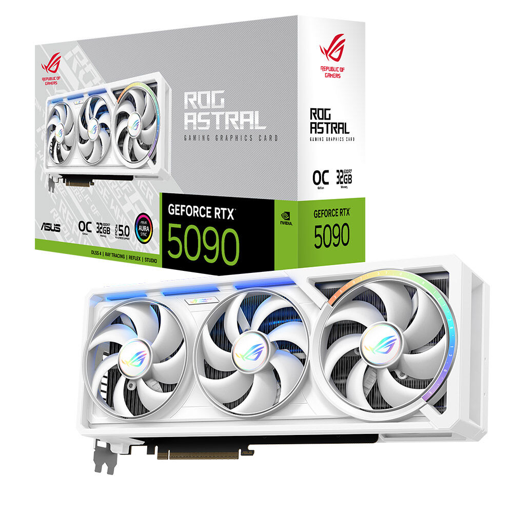 ASUS VGA ROG-ASTRAL-RTX5090-O32G-WHITE-NVIDIA-GEFORCE-RTX 5090-32GB GDDR7-512bit--OC-2xHDMI-3xDP-RGB-DLSS4 EKRAN KARTI resmi