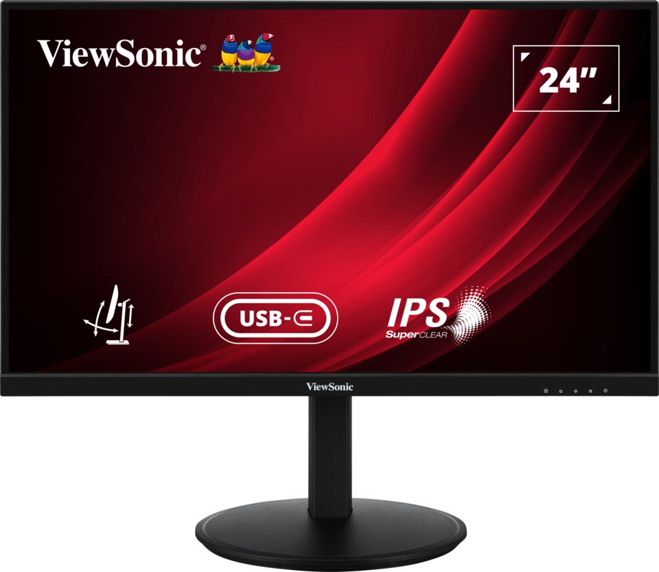 VIEWSONIC VG2409-MHDU-2 USB-C HUBLI 24 FULL HD ERGONOMIK IPS MONITOR resmi