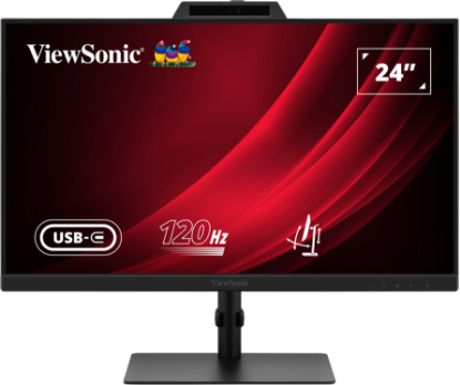 VIEWSONIC VG2441V WINDOWS HELLO SETIFIKALI WEB KAMERALI 24” FHD USB-C GORUNTULU KONFERANS MONITORU resmi