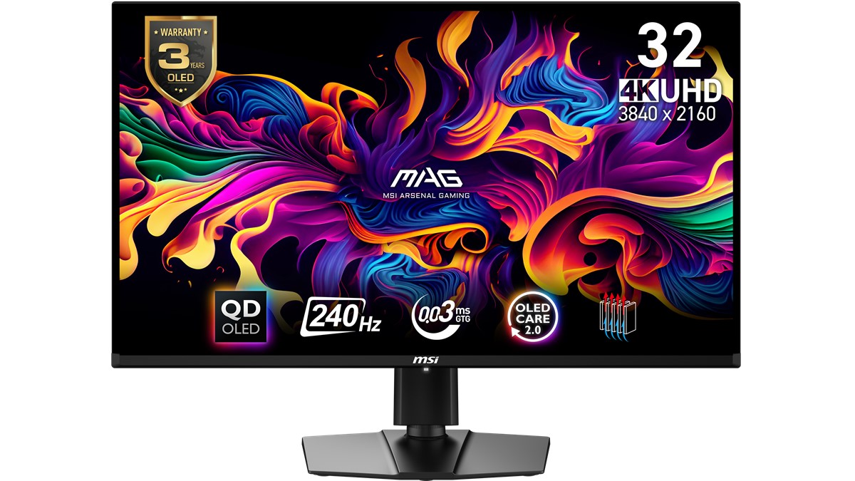 MSI 31.5 MAG 321UPX QD-OLED 3840x2160 (UHD) 16:9 FLAT 240HZ 0.03MS FREESYNC GAMING MONITOR resmi