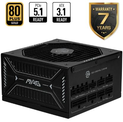 MAG PSU A1000GLS PCIE5 1000W 80+ GOLD ATX 3.1 12V-2X6 POWER SUPPLY resmi