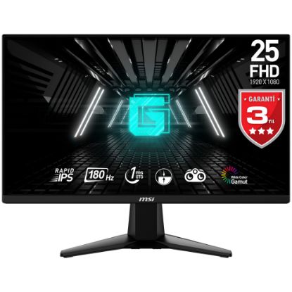 MSI 24.5 G255F 1920x1080 (FHD) 16:9 FLAT RAPID IPS 180HZ 1MS FREESYNC GAMING MONITOR resmi