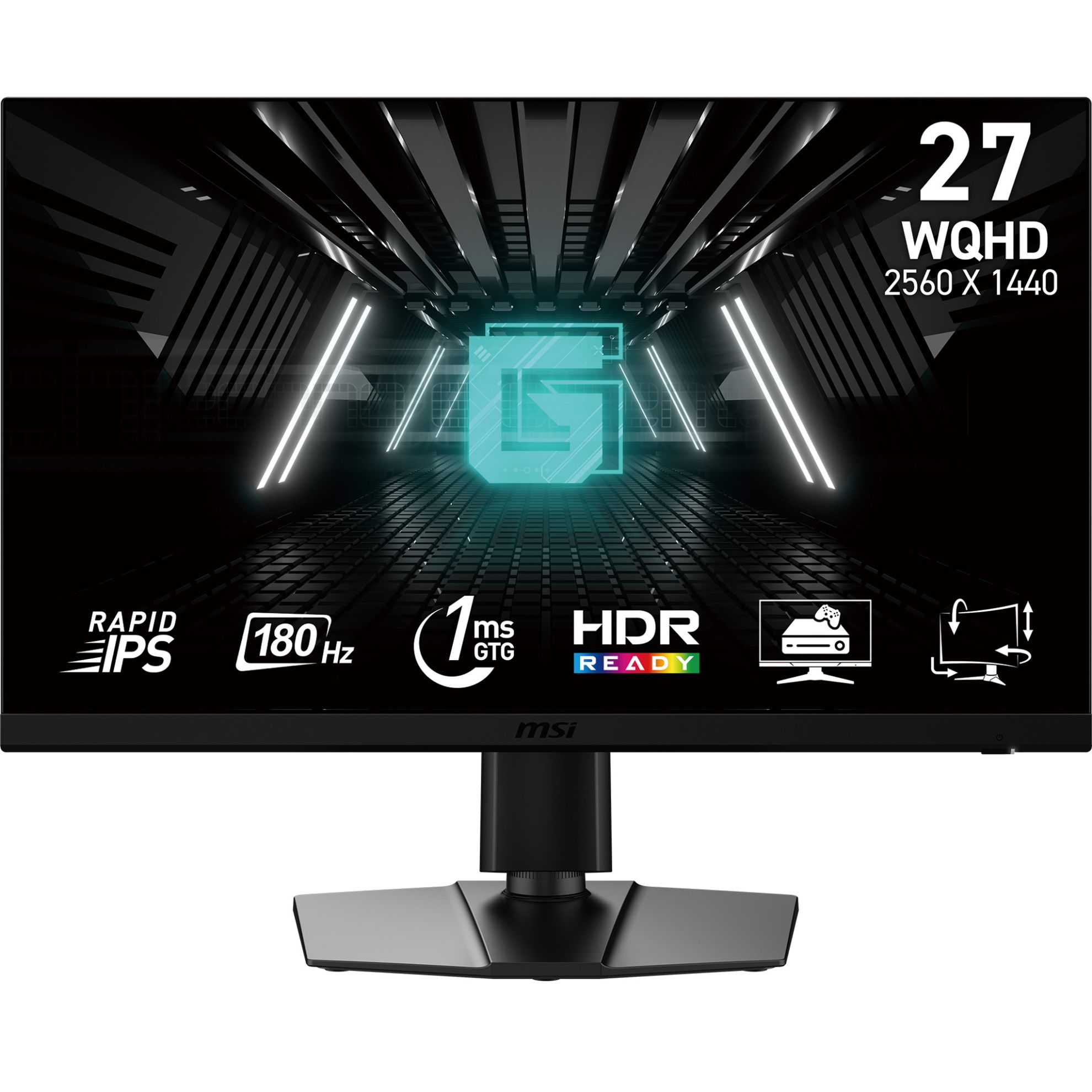 MSI 27 G272QPF E2 2560x1440 (WQHD) 16:9 FLAT RAPID IPS 180HZ 1MS ADAPTIVE-SYNC PIVOT GAMING MONITOR resmi