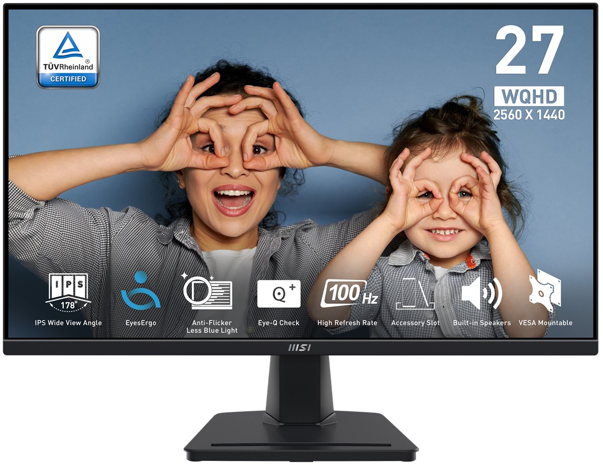 MSI 27 PRO MP275Q 2560x1440 (WQHD) FLAT VA 100HZ 1MS ANTI-GLARE MONITOR resmi