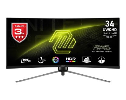 MSI 34 MAG 345CQR 3440x1440 (UWQHD) 21:9 CURVE 1000R VA 180HZ 1MS FREESYNC PREMIUM GAMING MONITOR resmi