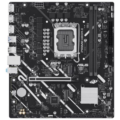 ASUS PRIME H810M-E-CSM Intel H810 LGA1851 DDR5 6400 2xDP HDMI Çift M2 USB3.2 AURA RGB mATX 6+1+1+1 Güç Aşamaları, Uzaktan Yönetim Yazılımı, Ready for Advanced AI PC resmi
