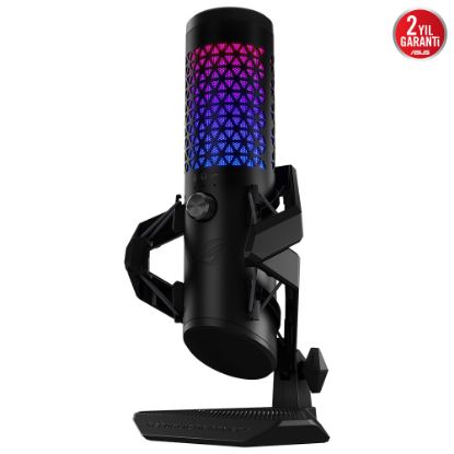 ASUS ROG CARNYX PROFESYONEL KARDİOİD KONDENSER OYUN MİKROFONU STÜDYO KALİTESİNDE 25 MM KONDENSER KAPSÜL 192 kHz / 24-bit ÖRNEKLEME HIZI YÜKSEK GEÇİŞ FİLTRESİ DAHİLİ POP FİLTRESİ AURA SYNC RGB PROFESYONEL YAYINCI MİKROFONU resmi