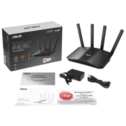 ASUS RT-BE58U WiFi7 BE3600 WiFi7 Dual-Band Gigabit Extendable Router resmi