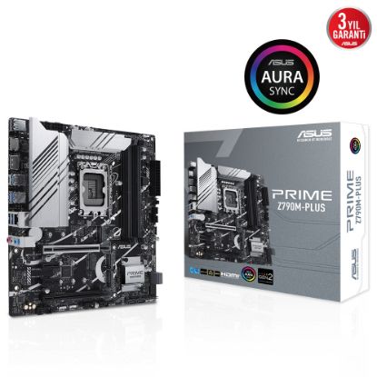 ASUS PRIME Z790M-PLUS Intel Z790 LGA1700 DDR5 7200 DP HDMI 3x M2 USB3.2 AURA RGB mATX ASUS 5X PROTECTION III ARMOURY CRATE AI SUITE 3 resmi